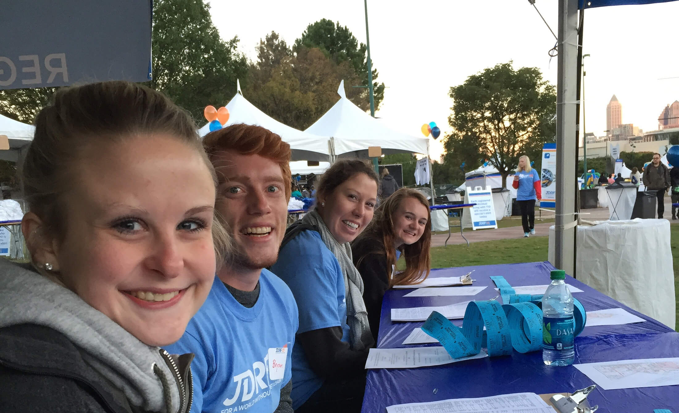 Cardinal Key members volunteering at a JDRF walk